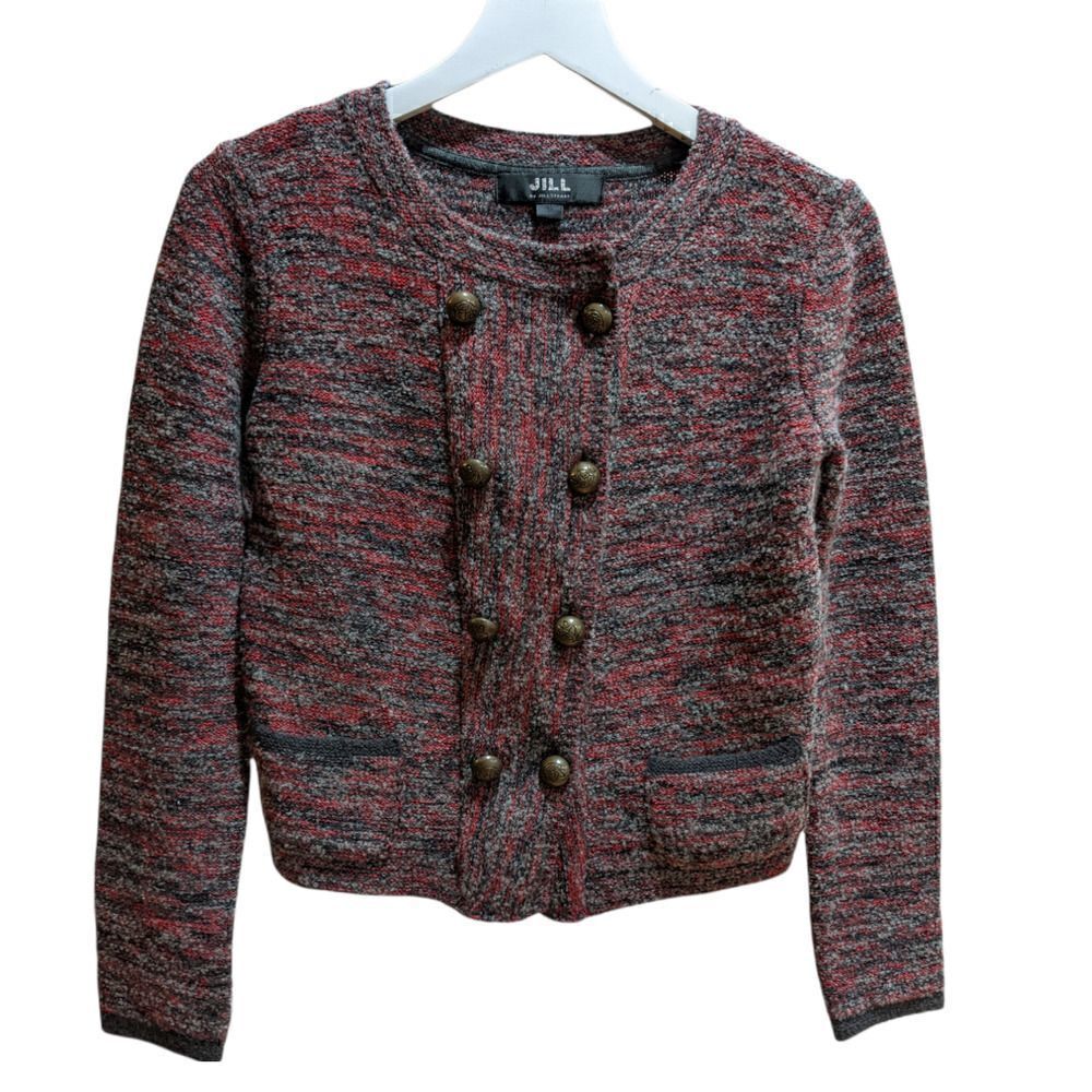 Jill By Jill Stuart Women's Double Breasted Buttoned Tweed Coat Size S